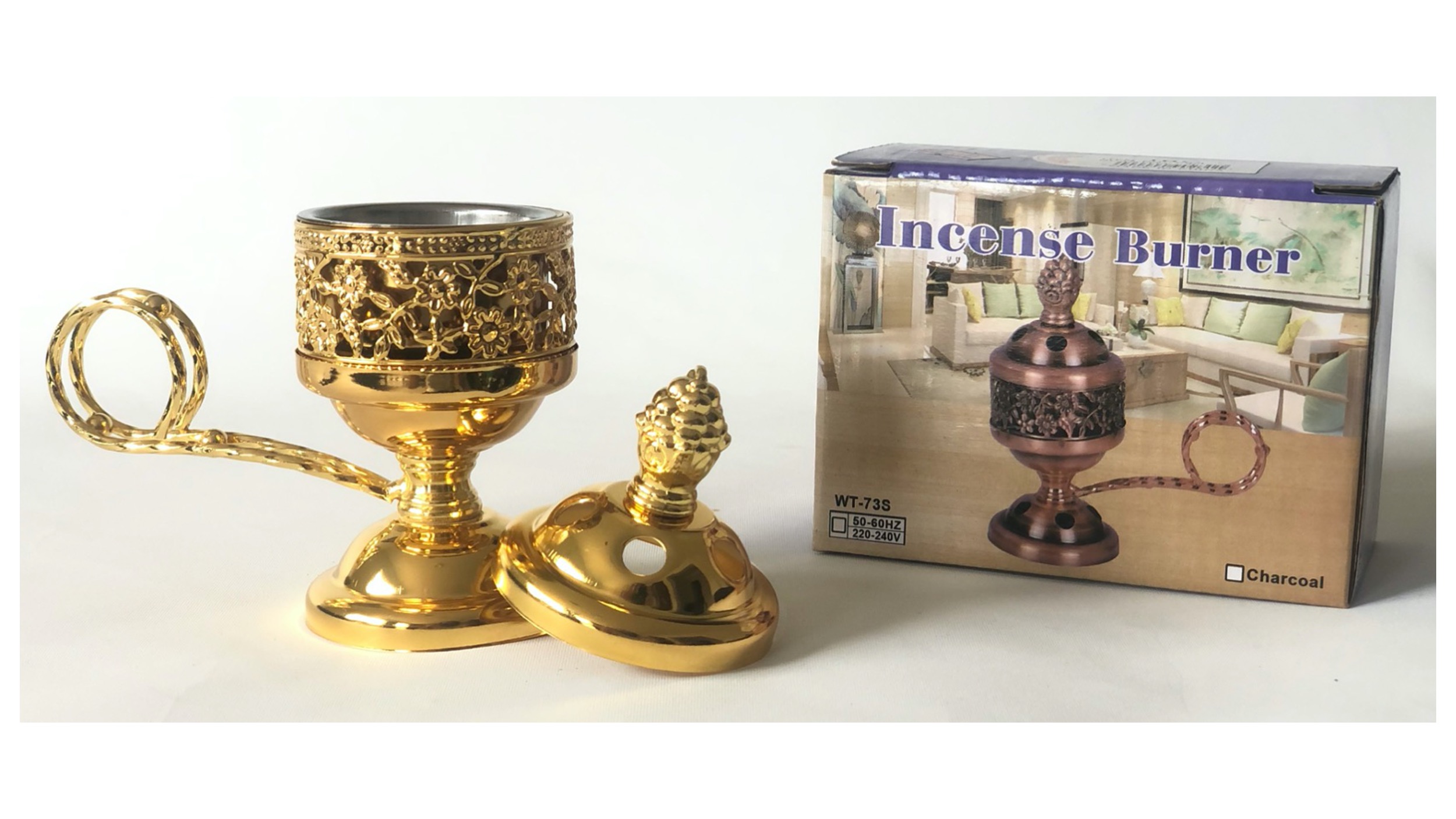 Incense Burner Gold Small IBC Shopping
