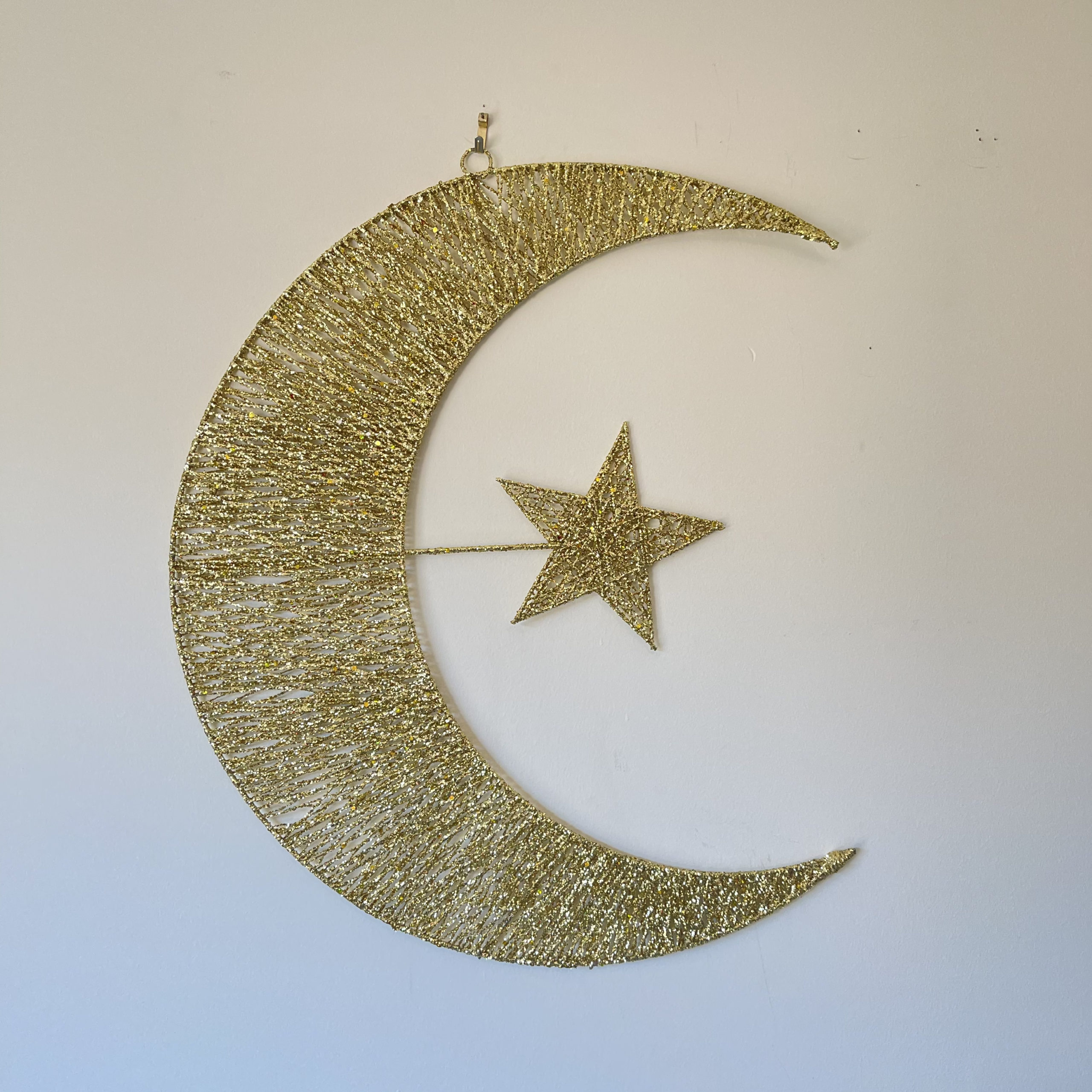 GOLD 2D Flat Moon & Star 50cm | IBC Shopping